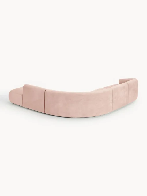 Sofás Rinconeras|Sofás>Westwing Collection Sofá rinconera modular Sofia (4 plazas) Terciopelo melocotón