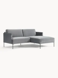 Outlet Sofá rinconera pequeño de terciopelo Fluente Sofás Rinconeras|Sofás
