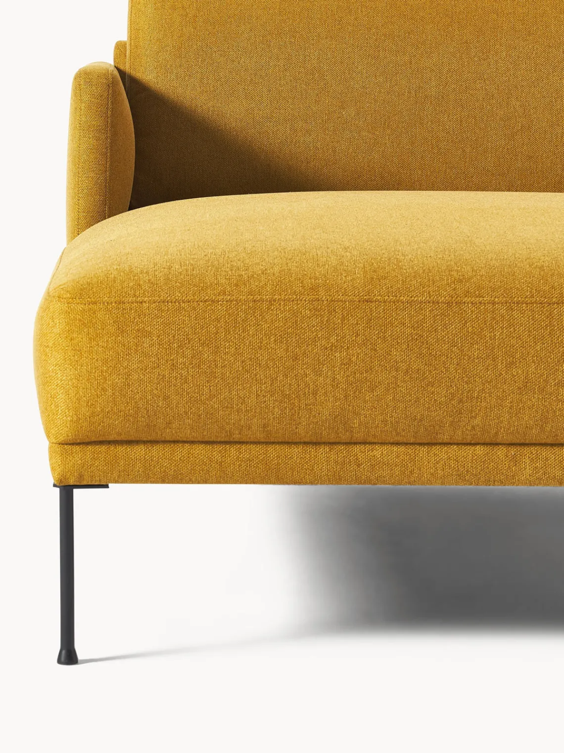 Sofás Rinconeras|Sofás>Westwing Collection Sofá rinconera pequeño Fluente Tejido ocre