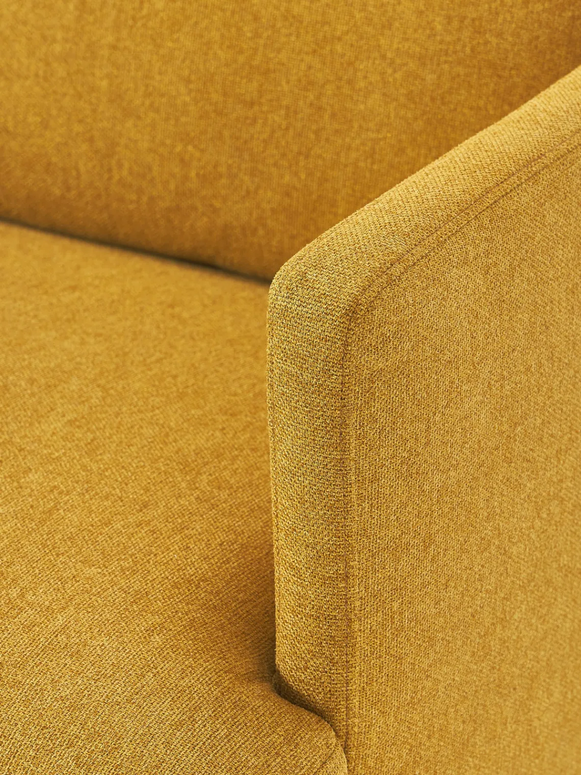 Sofás Rinconeras|Sofás>Westwing Collection Sofá rinconera pequeño Fluente Tejido ocre