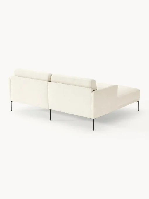 Sofás Rinconeras|Sofás>Westwing Collection Sofá rinconera pequeño Fluente Tejido blanco Off White