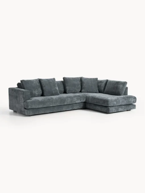 Sofás Rinconeras|Sofás>Westwing Collection Sofá rinconera Tribeca Chenilla gris azulado