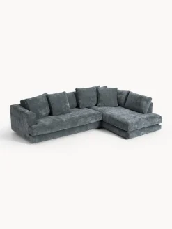 Sofás Rinconeras|Sofás></noscript>Westwing Collection Sofá rinconera Tribeca Chenilla gris azulado