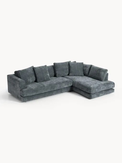 Sofás Rinconeras|Sofás>Westwing Collection Sofá rinconera Tribeca Chenilla gris azulado