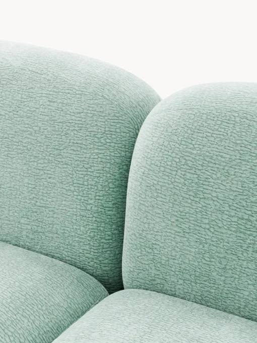 Sofás Rinconeras|Sofás>Westwing Collection Sofá rinconera Wolke (4 plazas) Tejido verde menta, aterciopelado