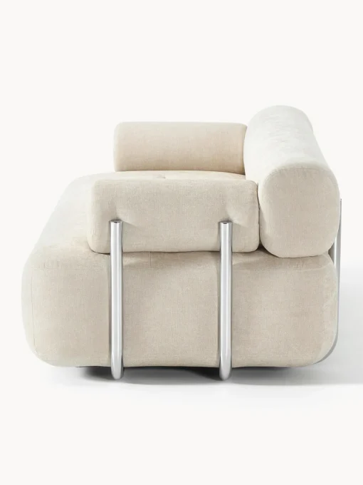 Sofás 3 Plazas|Sofás>Westwing Collection Sofá Stella (3 plazas) Tejido jaspeado blanco Off White