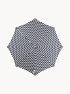 Sombrillas|Sombrillas></noscript>Business & Pleasure Sombrilla con flecos plegable Retro, Ø 180 cm Azul oscuro, blanco crema