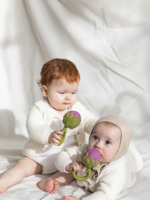 Juguetes Para Bebés|Juguetes Para Bebés>Oli & Carol Sonajero artesanal Artichoke