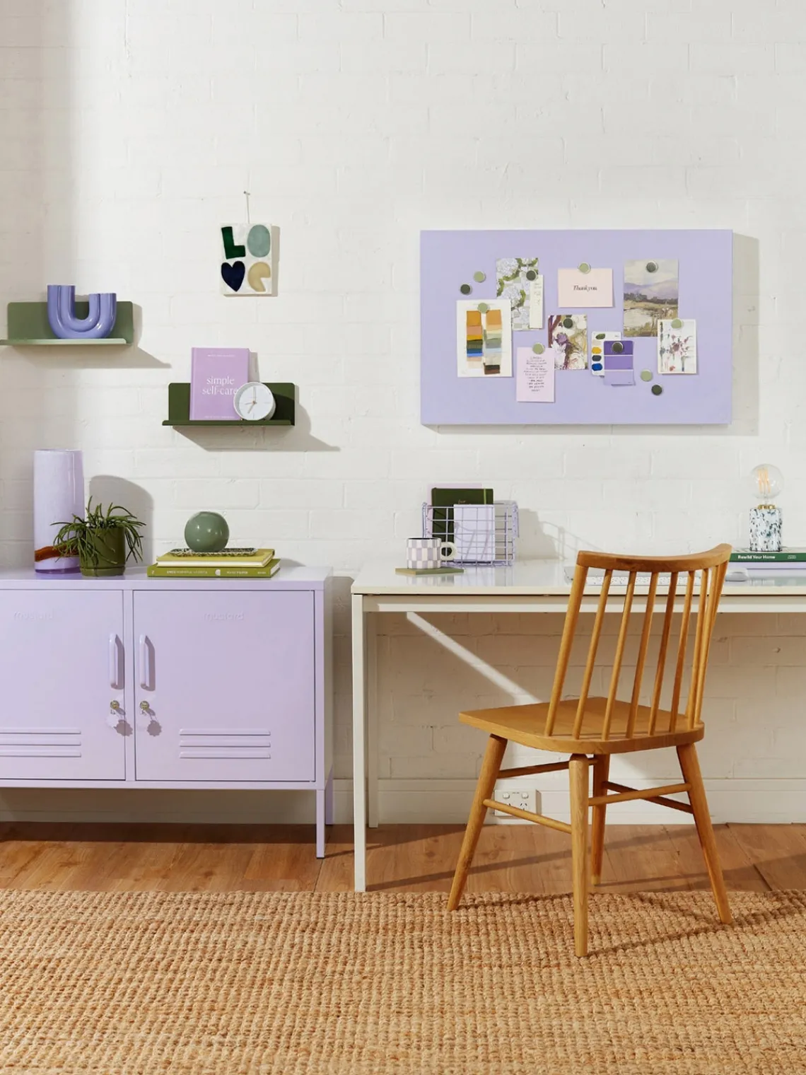 Material De Oficina|Material De Oficina>Mustard Made Tablero de notas magnético The Storyboard Lavanda