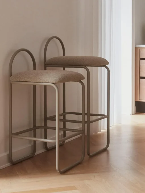 Taburetes Altos|Sillas>AYTM Taburete alto Angui Tejido beige