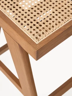 Taburetes Altos|Sillas></noscript>Westwing Collection Taburete alto con tejido vienés Sissi Madera de roble oscura, beige claro