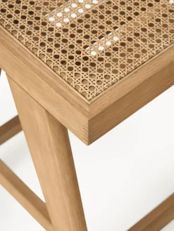 Taburetes Altos|Sillas></noscript>Westwing Collection Taburete alto con tejido vienés Sissi Madera de roble clara, beige claro