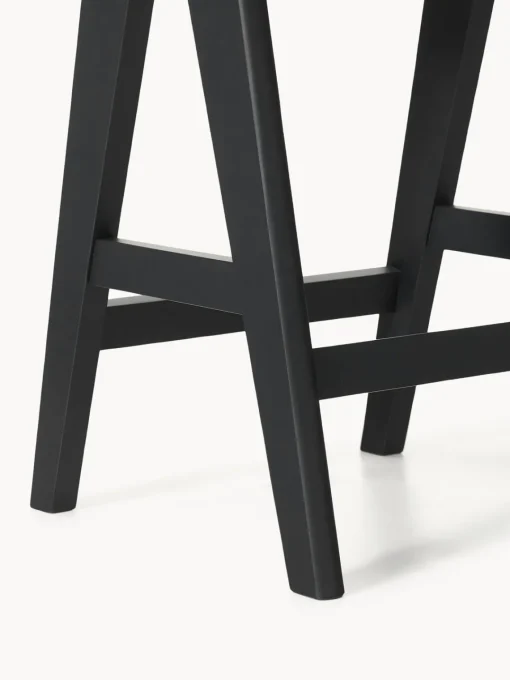 Taburetes Altos|Sillas>Westwing Collection Taburete alto con tejido vienés Sissi Negro, beige claro