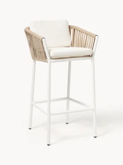 Sillas De Jardín|Sillas De Jardí­N>Westwing Collection Taburete alto de jardín Malo Blanco Off White, beige claro