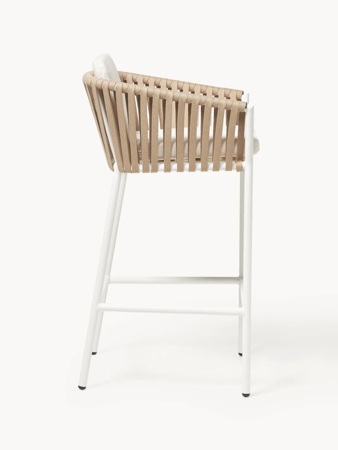 Sillas De Jardín|Sillas De JardíN>Westwing Collection Taburete alto de jardín Malo Blanco Off White, beige claro