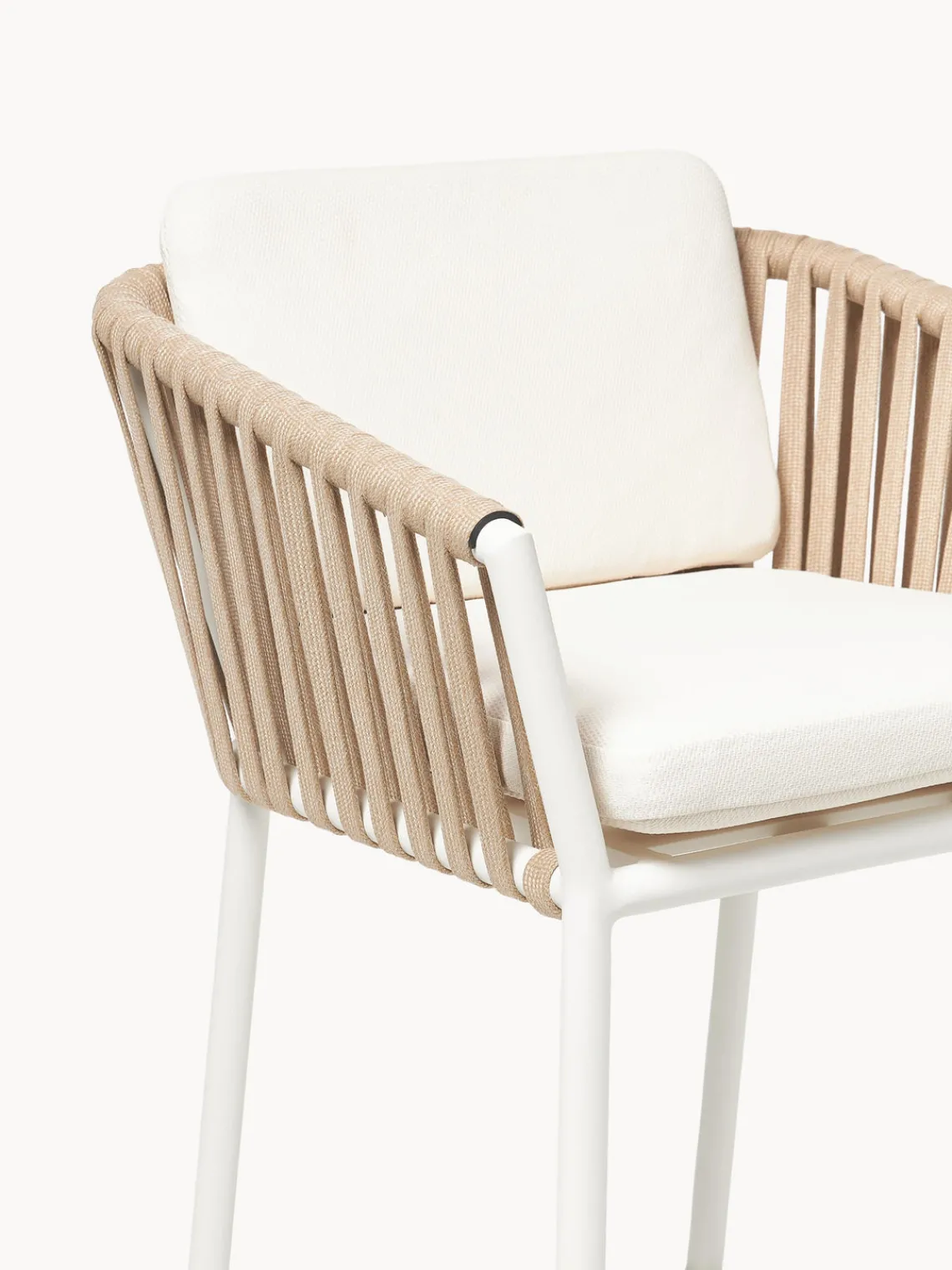 Sillas De Jardín|Sillas De JardíN>Westwing Collection Taburete alto de jardín Malo Blanco Off White, beige claro