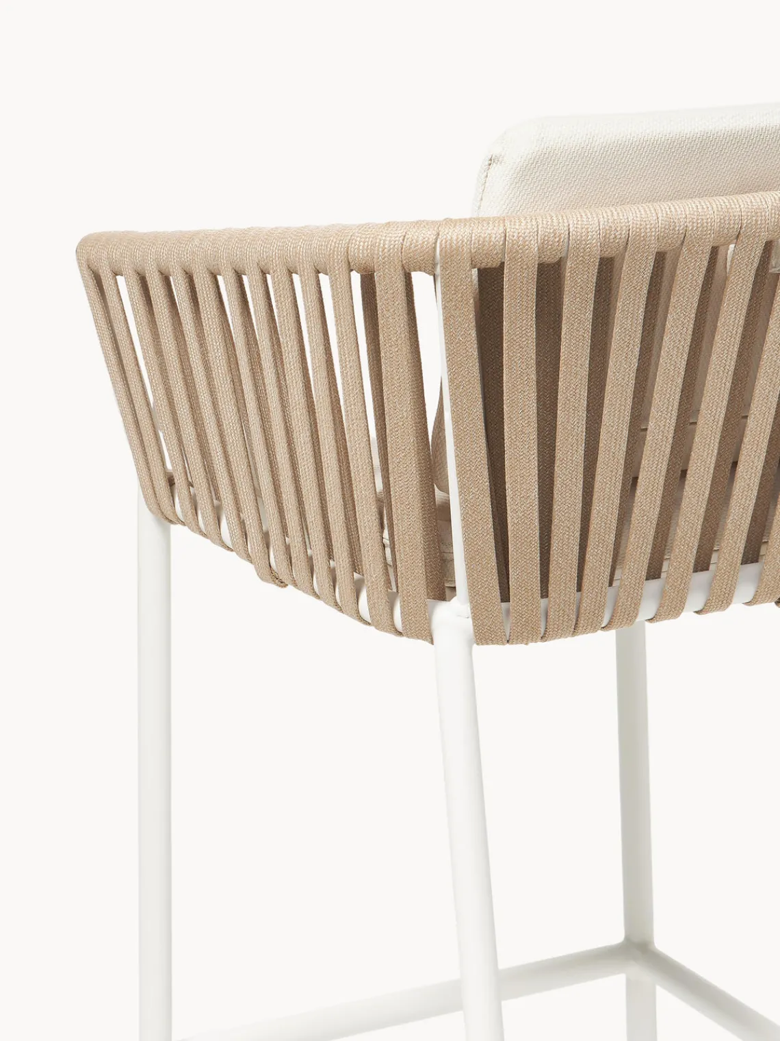 Sillas De Jardín|Sillas De JardíN>Westwing Collection Taburete alto de jardín Malo Blanco Off White, beige claro