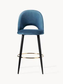 Clearance Taburete alto de terciopelo Rachel Taburetes Altos|Sillas