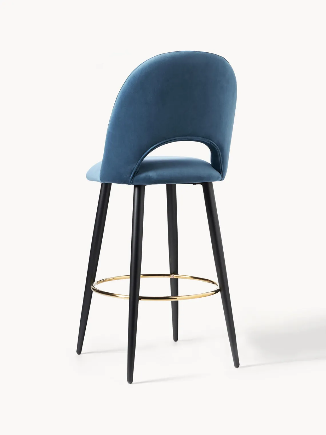 Clearance Taburete alto de terciopelo Rachel Taburetes Altos|Sillas