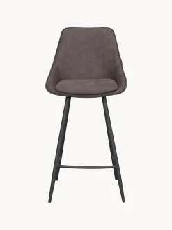 Taburetes Altos|Sillas></noscript>Rowico Home Taburete alto de terciopelo Sierra Terciopelo gris pardo, negro