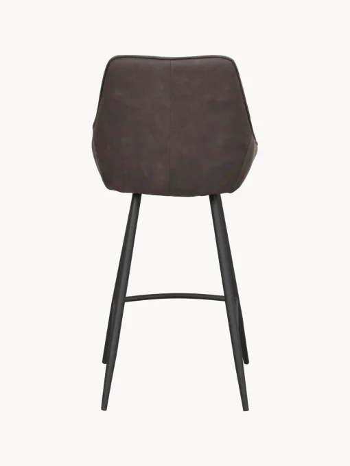 Taburetes Altos|Sillas>Rowico Home Taburete alto de terciopelo Sierra Terciopelo gris pardo, negro