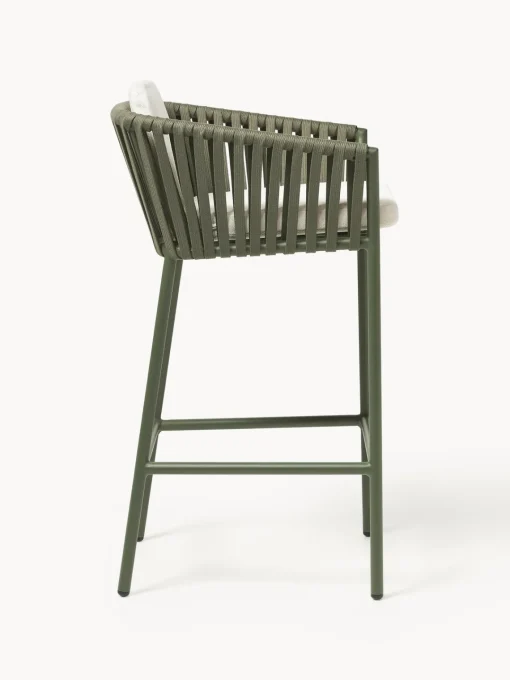 Sillas De Jardín|Sillas De Jardí­N>Westwing Collection Taburete alto para exterior Malo Off White, verde oliva
