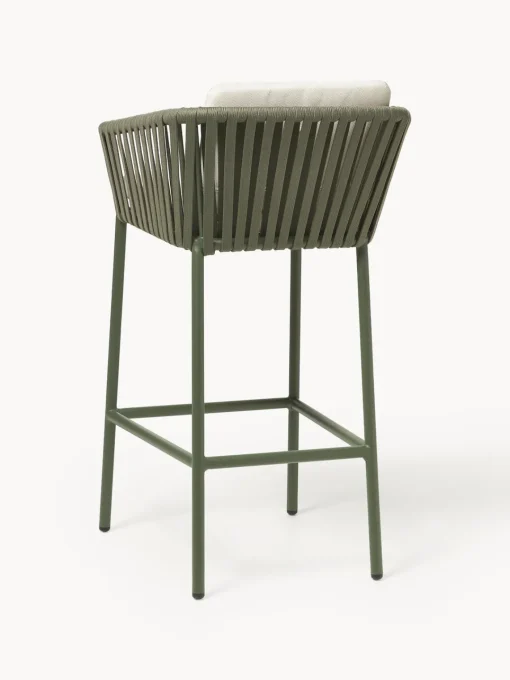 Sillas De Jardín|Sillas De Jardí­N>Westwing Collection Taburete alto para exterior Malo Off White, verde oliva