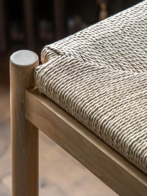 Taburetes Altos|Sillas> Taburete artesanal de madera de roble Eton