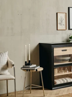 Discount Taburete bajo Morice, negro/ivory Pufs Y Otomanos|Pufs Y Otomanos