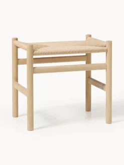 Taburete con asiento tejido a mano CH53 Pufs Y Otomanos|Pufs Y Otomanos