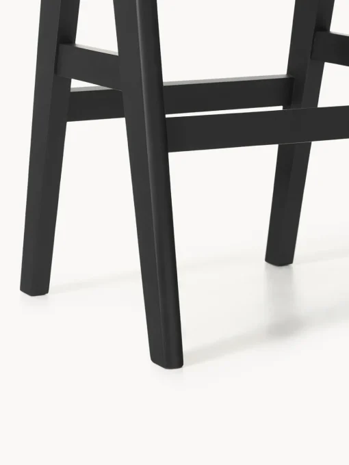 Taburetes Altos|Sillas>Westwing Collection Taburete de bar con tejido vienés Sissi Negro, beige claro