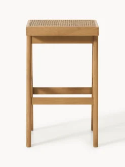 Taburetes Altos|Sillas></noscript>Westwing Collection Taburete de bar con tejido vienés Sissi Madera de roble clara, beige claro