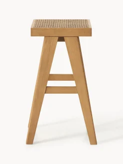 Taburetes Altos|Sillas></noscript>Westwing Collection Taburete de bar con tejido vienés Sissi Madera de roble clara, beige claro