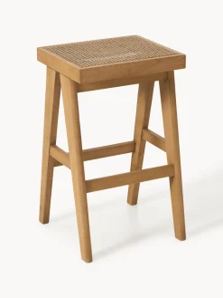 Taburetes Altos|Sillas></noscript>Westwing Collection Taburete de bar con tejido vienés Sissi Madera de roble clara, beige claro