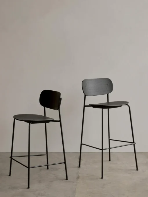 Taburetes Altos|Sillas>Audo Copenhagen Taburete de bar de metal y madera Co Negro