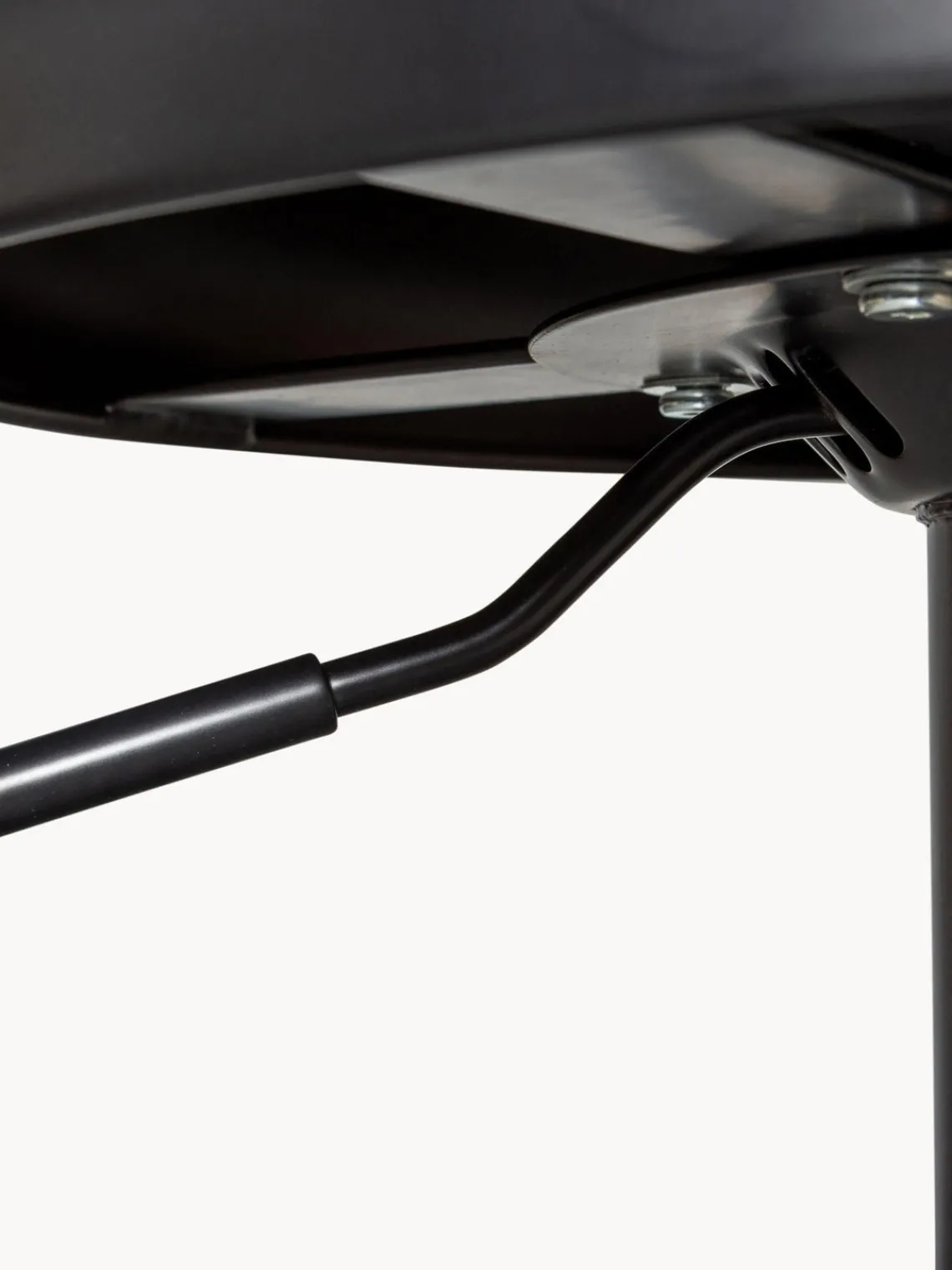 Taburetes Altos|Sillas> Taburete de bar de metal Isaac, regulable en altura Negro