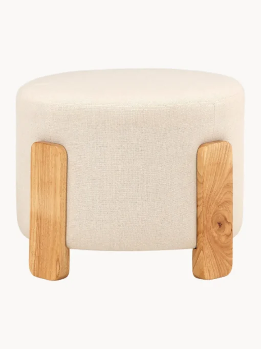 Pufs Y Otomanos|Pufs Y Otomanos>Venture Design Taburete de lino con patas de madera Coffey Tejido beige claro, madera de caucho