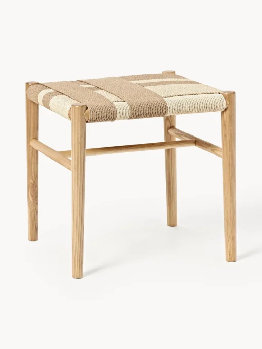 Pufs Y Otomanos|Pufs Y Otomanos>Westwing Collection Taburete de madera de fresno Mani Madera de fresno, tonos beige