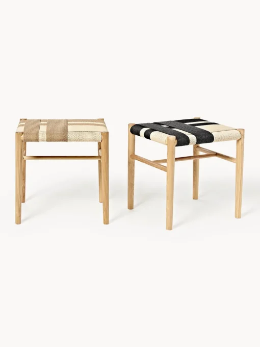 Pufs Y Otomanos|Pufs Y Otomanos>Westwing Collection Taburete de madera de fresno Mani Madera de fresno, tonos beige
