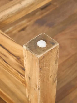 Taburete de madera de teca Lawas Pufs Y Otomanos|Pufs Y Otomanos