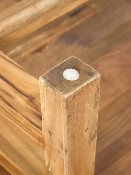 Taburete de madera de teca Lawas Pufs Y Otomanos|Pufs Y Otomanos