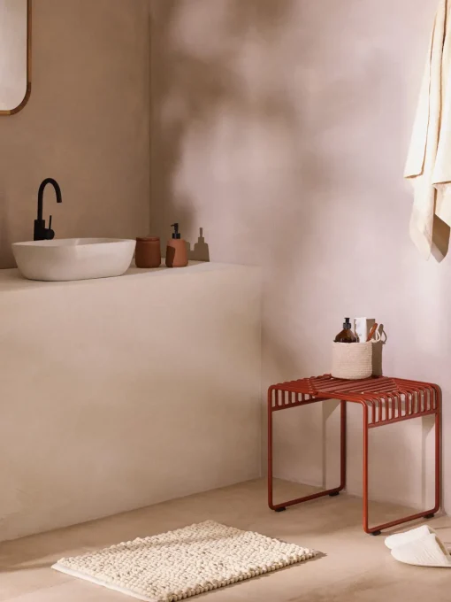 Pufs Y Otomanos|Pufs Y Otomanos>Westwing Collection Taburete de metal Banu Terracota
