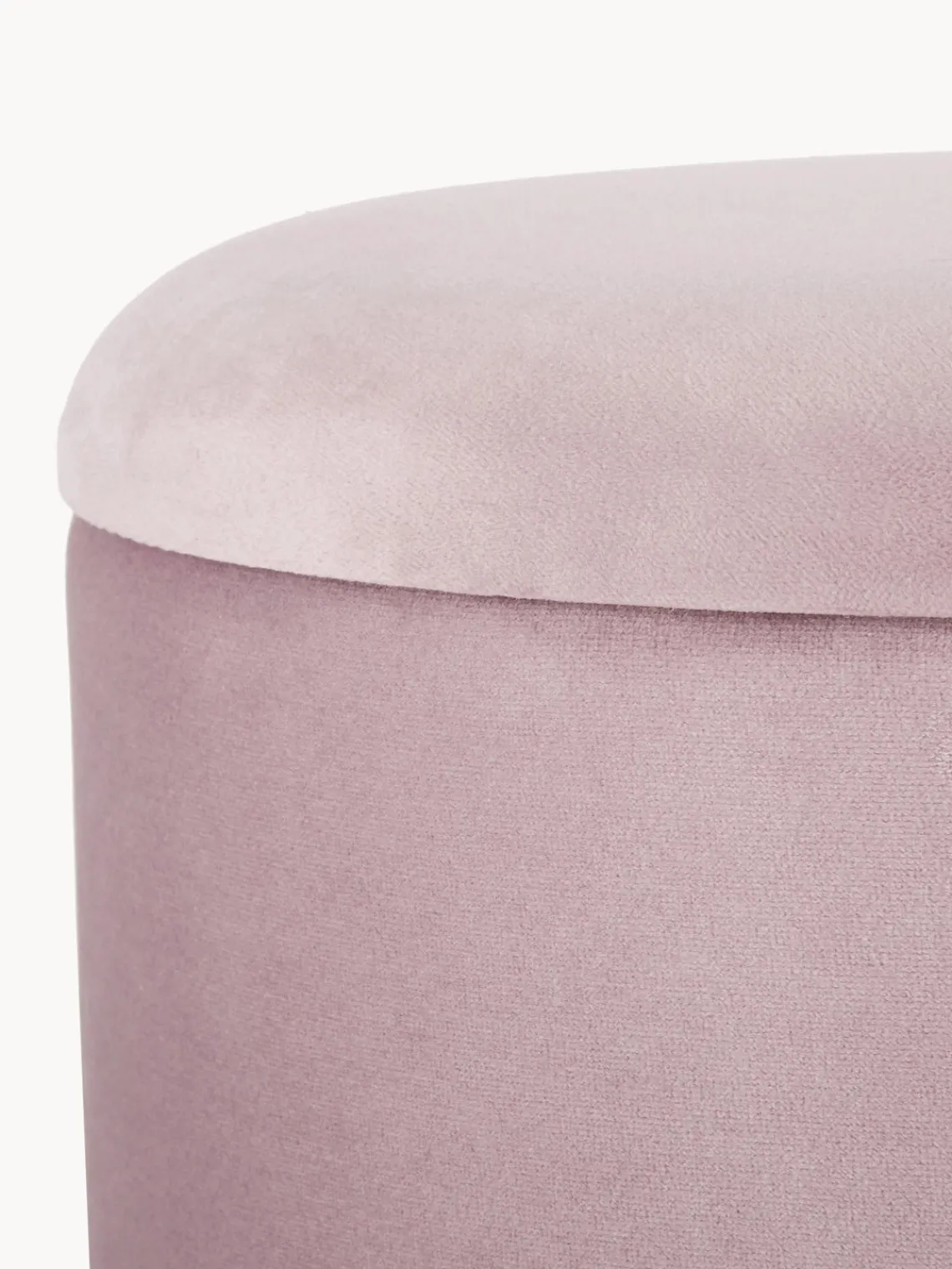 Pufs Y Otomanos|Pufs Y Otomanos>Bizzotto Taburete de terciopelo con espacio de almacenamiento Polina Terciopelo rosa claro