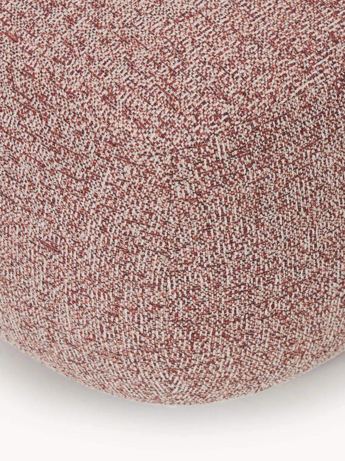 Reposapiés|Sofás>Westwing Collection Taburete en tejido bouclé Sofia Bouclé jaspeado, rojo óxido