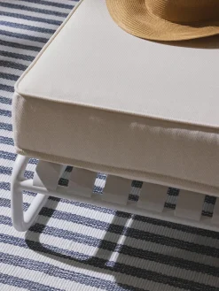 Sofás De Exterior|Sofás De Exterior></noscript>Westwing Collection Taburete para exterior Caio Blanco Off White, blanco