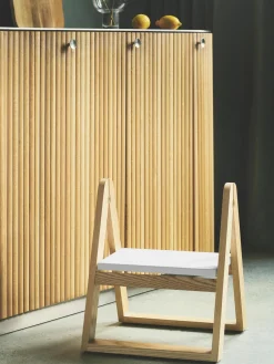 Pufs Y Otomanos|Pufs Y Otomanos></noscript>Gejst Taburete plegable de madera de fresno Reech Blanco, madera de fresno