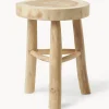 Clearance Taburete redondo de madera de mungur Beachside Pufs Y Otomanos|Pufs Y Otomanos