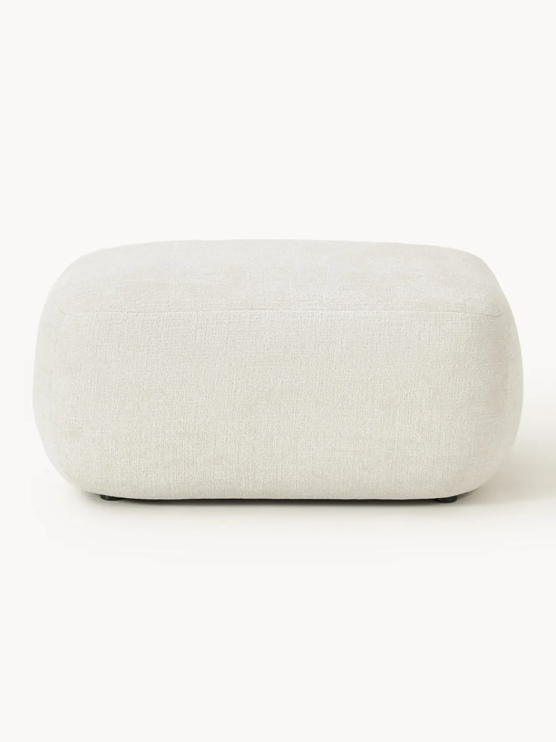 Reposapiés|Sofás>Westwing Collection Taburete Sofia Terciopelo blanco Off White