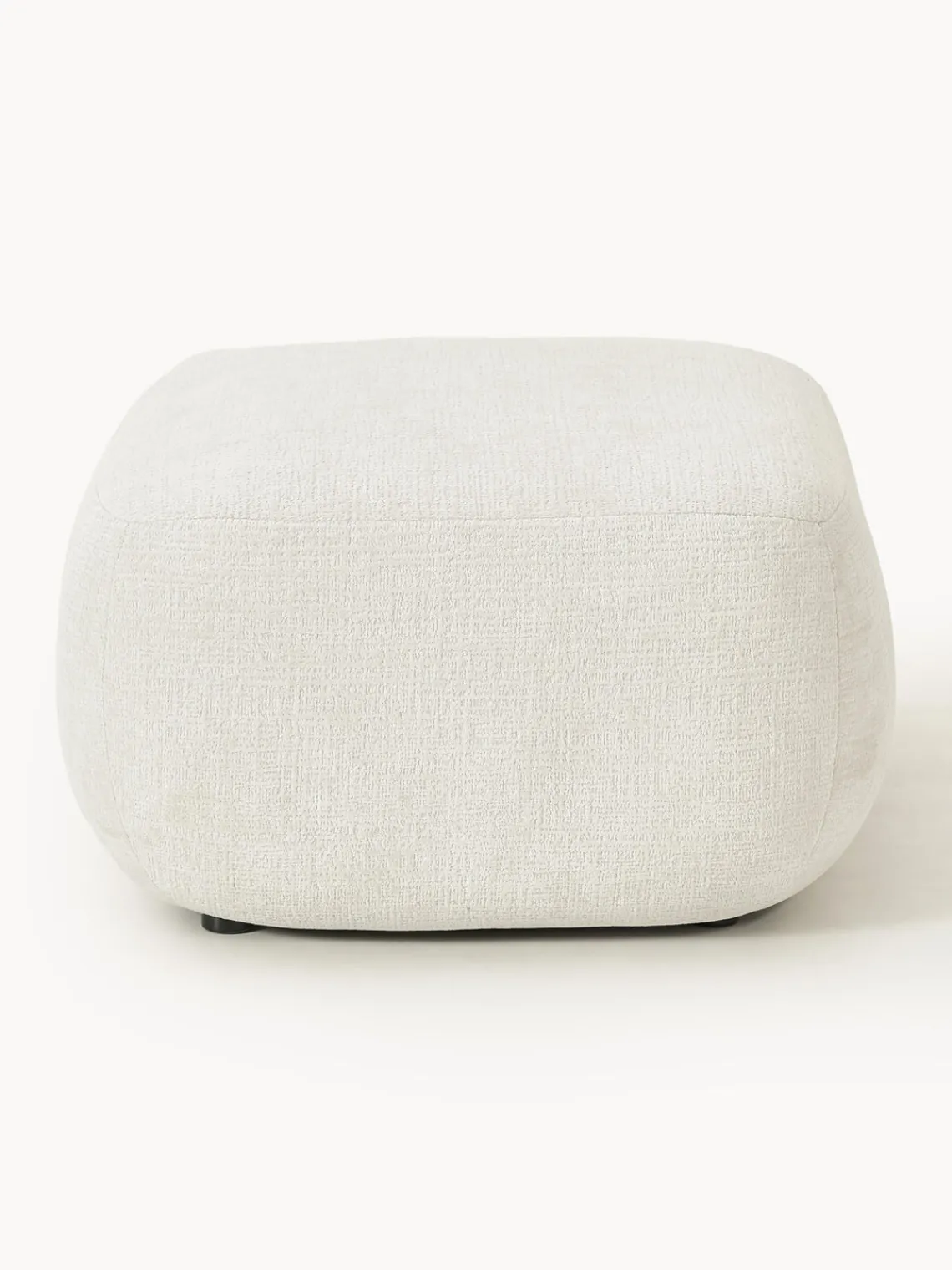 Reposapiés|Sofás>Westwing Collection Taburete Sofia Terciopelo blanco Off White