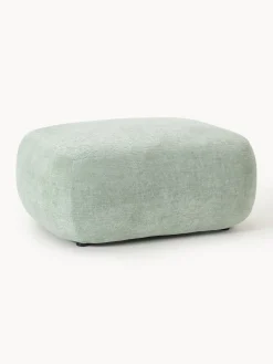 Reposapiés|Sofás>Westwing Collection Taburete Sofia Terciopelo verde salvia